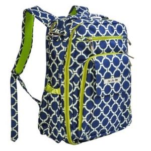 Ju-Ju-Be Be Right Back Blue Green Royal Envy Backpack Diaper Bag
